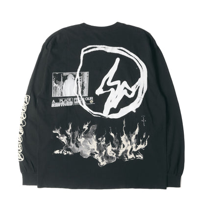 21SS ×fragment design グラフィック オーバーサイズ ロングスリーブ Tシャツ