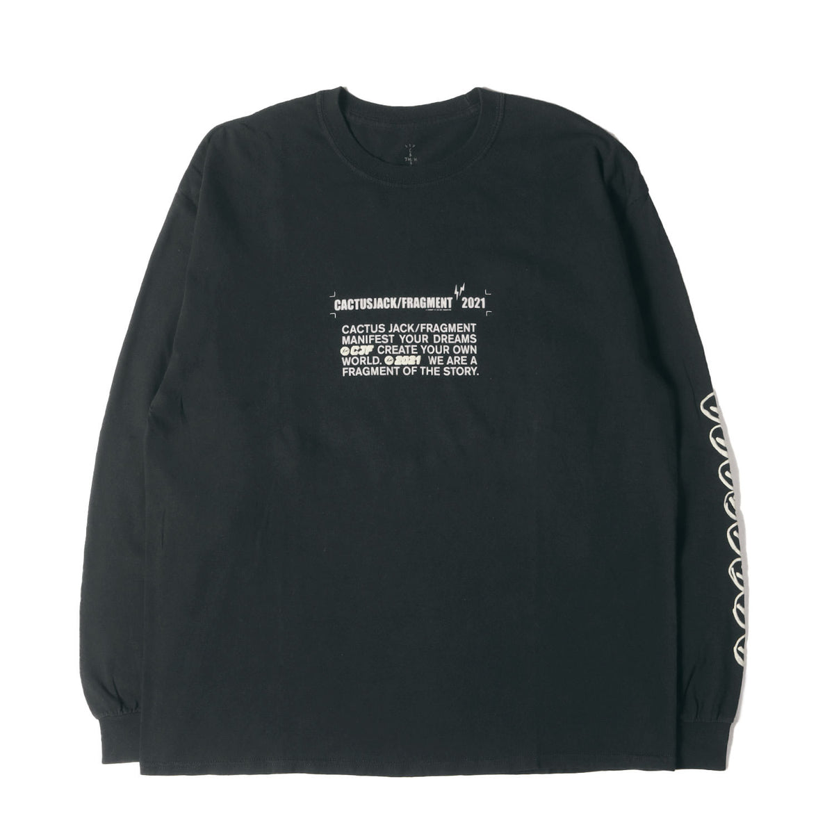 21SS ×fragment design グラフィック オーバーサイズ ロングスリーブ Tシャツ