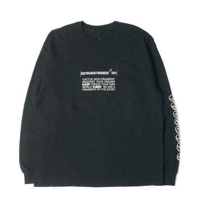 21SS ×fragment design グラフィック オーバーサイズ ロングスリーブ Tシャツ