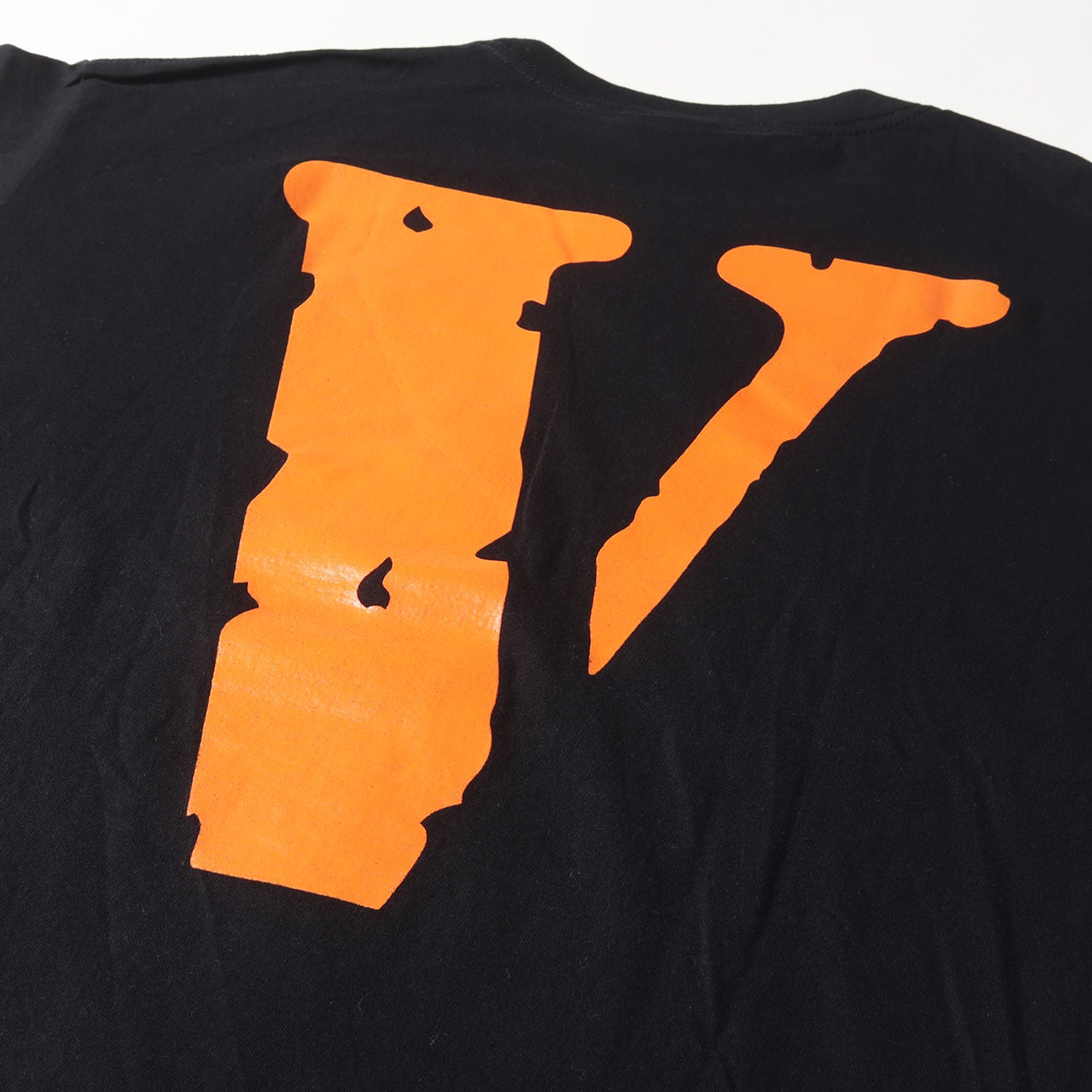VLONE ロングTシャツ　ブラック&オレンジ ROYAL FLASH tシャツ VLONE/ヴィーロン/CLASSIC LOGO-VLONE