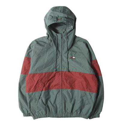 23SS 復刻モデル パネルボーダー ナイロン フード ジャケット(Nylon Zip Jacket)