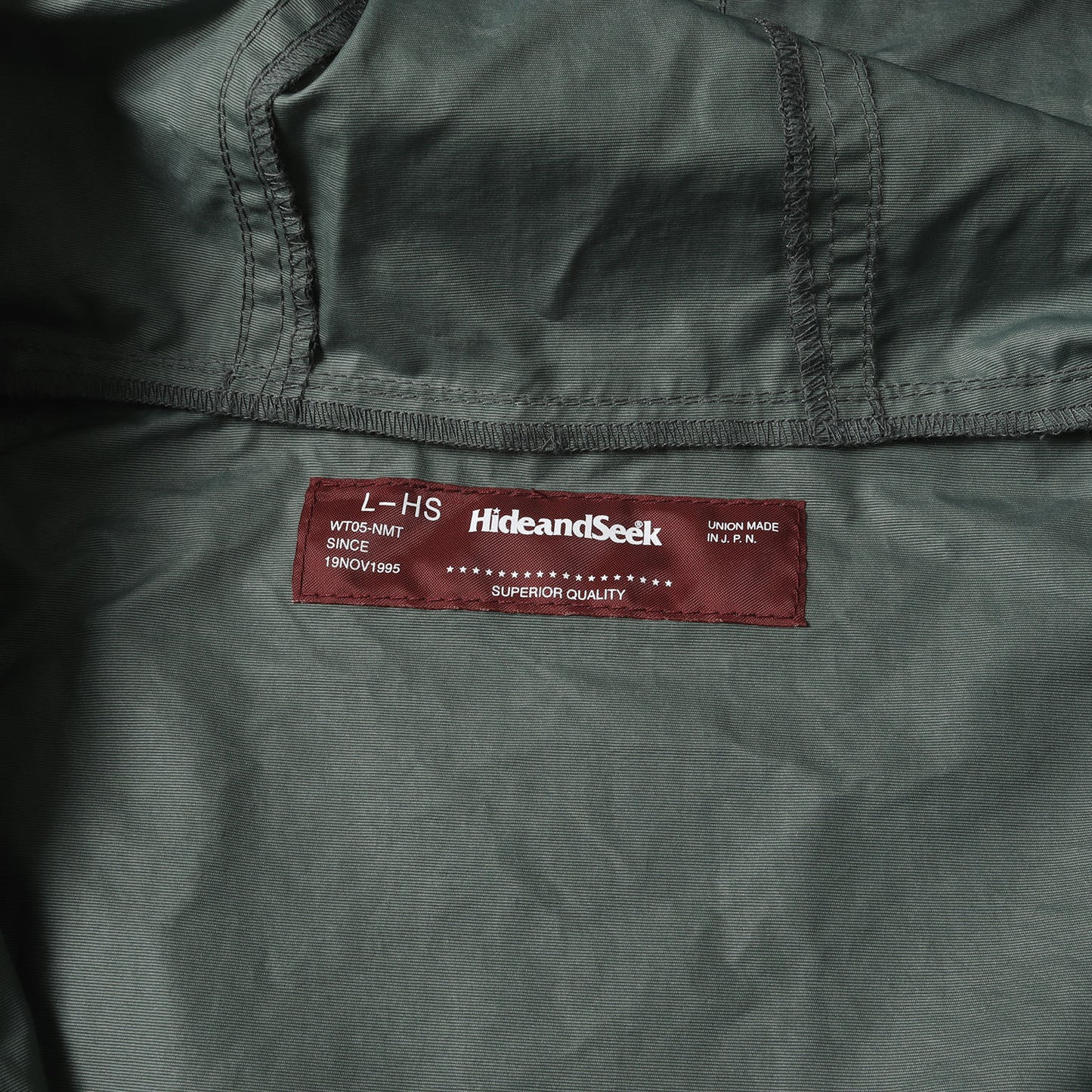 23SS 復刻モデル パネルボーダー ナイロン フード ジャケット(Nylon Zip Jacket)