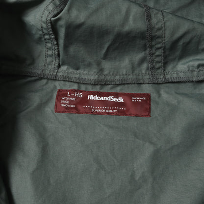 23SS 復刻モデル パネルボーダー ナイロン フード ジャケット(Nylon Zip Jacket)