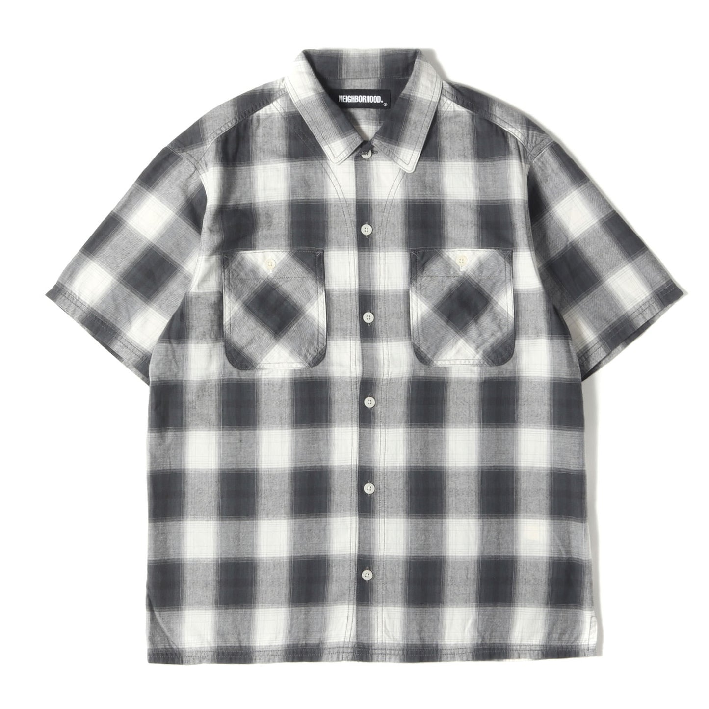 21SS オンブレチェック ワーク 半袖シャツ(B&C / C-SHIRTS. SS)