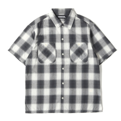 21SS オンブレチェック ワーク 半袖シャツ(B&C / C-SHIRTS. SS)