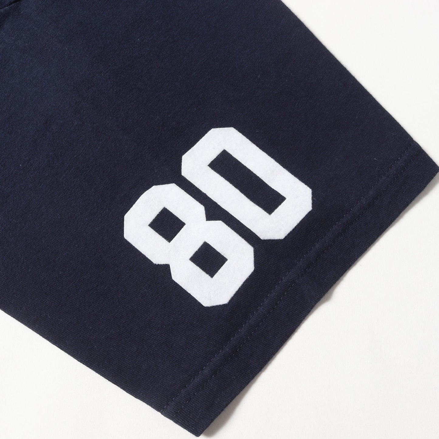 フロッキープリント クルーネック Tシャツ