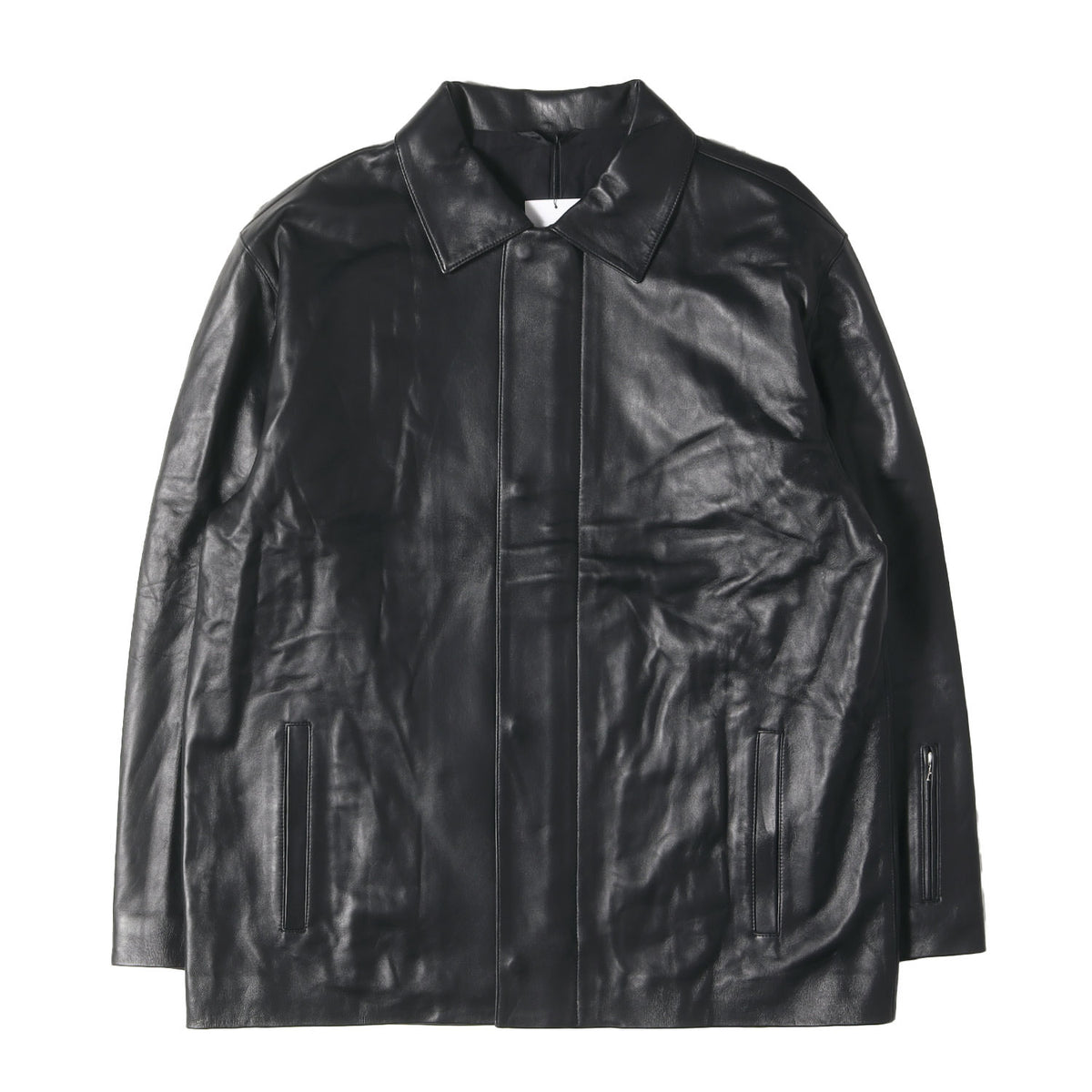 24SS シープスキンレザー ジップ ジャケット(LEATHER JACKET)