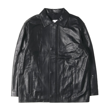 24SS シープスキンレザー ジップ ジャケット(LEATHER JACKET)