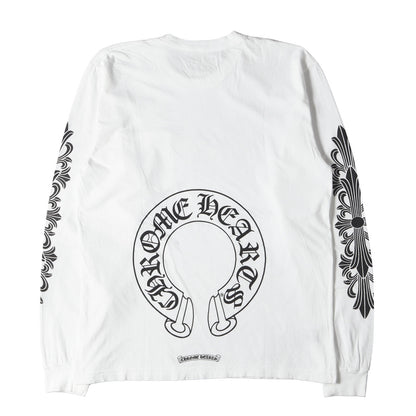 22AW フローラルクロス & スクロールラベル ロングスリーブ ポケット Tシャツ