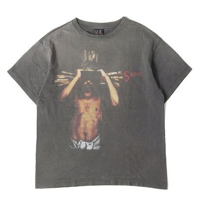 23SS ヴィンテージ加工 キリスト グラフィック Tシャツ(SS TEE / WE LIVE HELL)