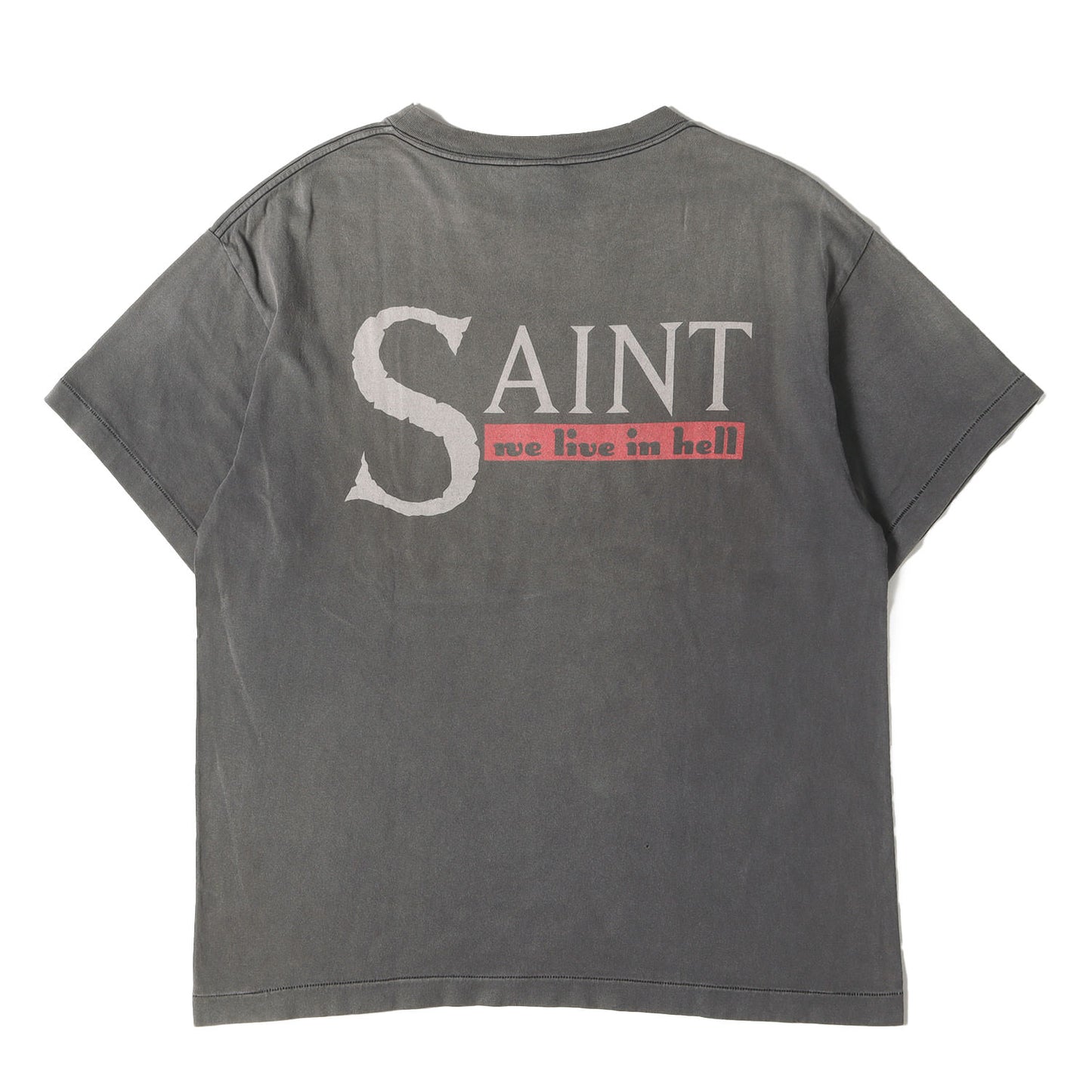 23SS ヴィンテージ加工 キリスト グラフィック Tシャツ(SS TEE / WE LIVE HELL)
