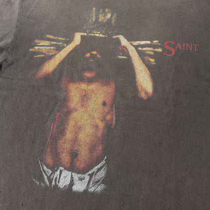 23SS ヴィンテージ加工 キリスト グラフィック Tシャツ(SS TEE / WE LIVE HELL)