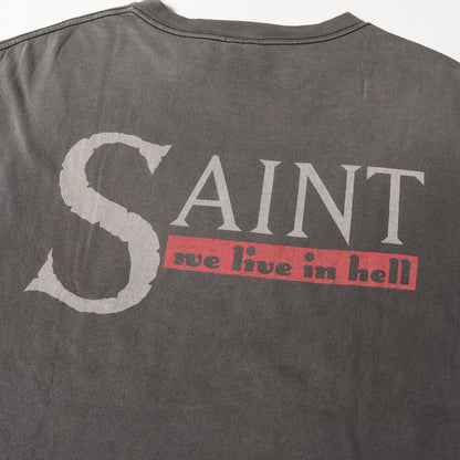 23SS ヴィンテージ加工 キリスト グラフィック Tシャツ(SS TEE / WE LIVE HELL)