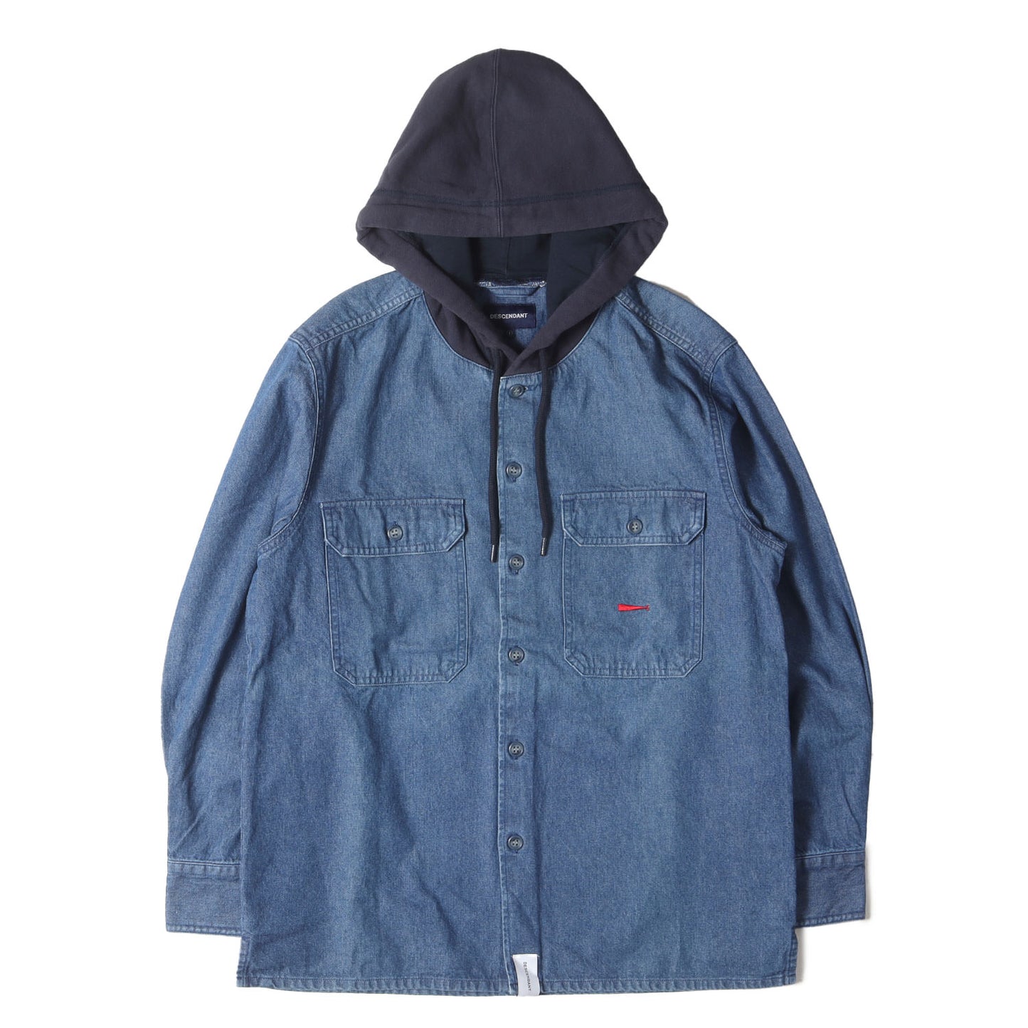 DESCENDANT (ディセンダント) フード付き デニム ワークシャツ(SPICOLI 