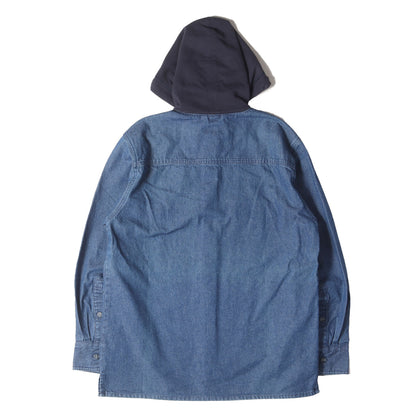 フード付き デニム ワークシャツ(SPICOLI HOODED LS SHIRT DENIM)