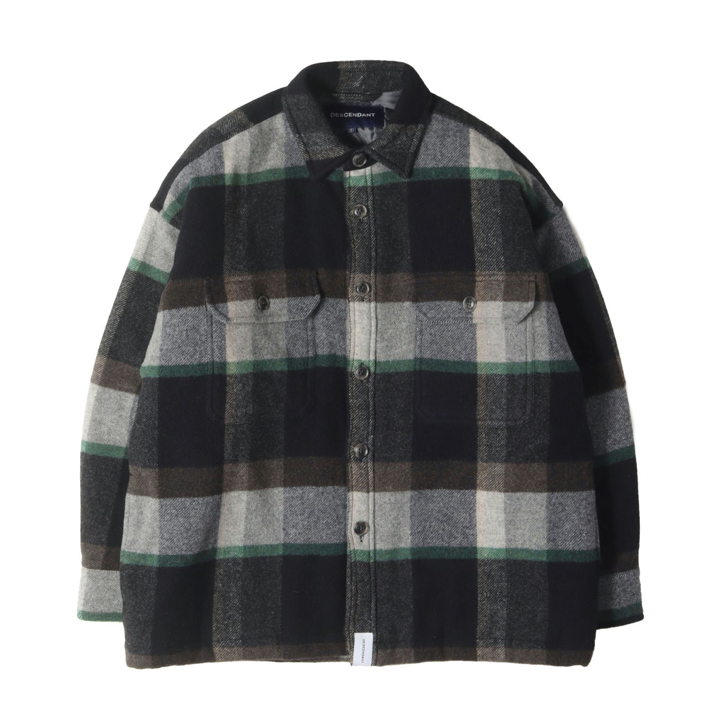 21AW 裏地キルティング ウール チェック シャツジャケット(CLAIRTON PLAID JACKET)