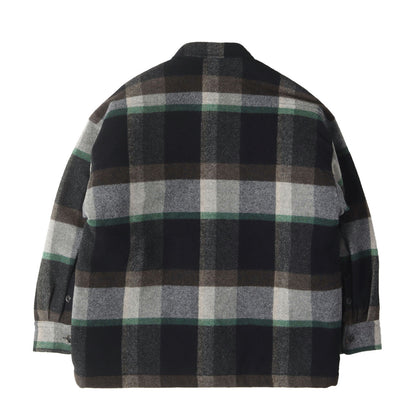 21AW 裏地キルティング ウール チェック シャツジャケット(CLAIRTON PLAID JACKET)