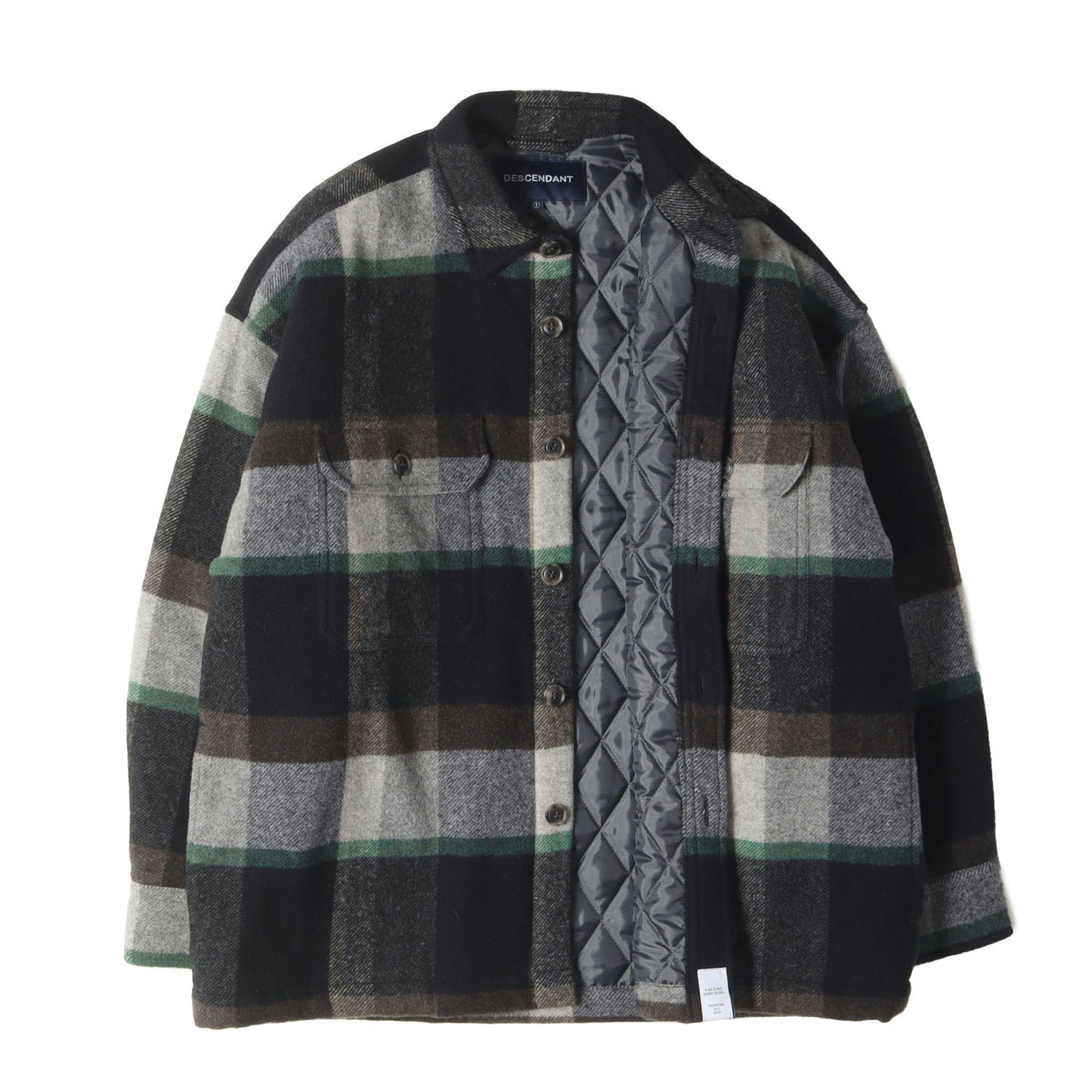 21AW 裏地キルティング ウール チェック シャツジャケット(CLAIRTON PLAID JACKET)