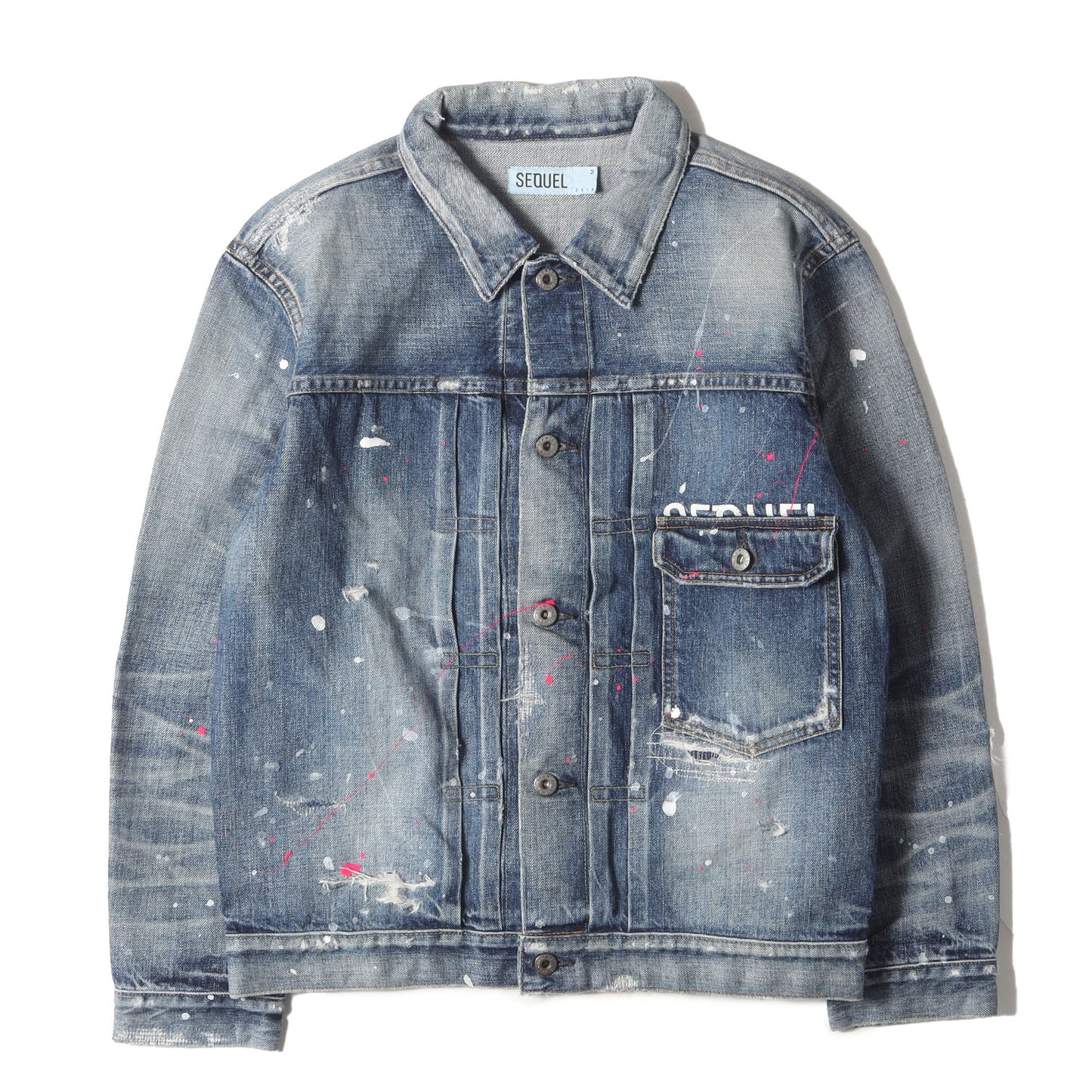 20AW ×fragment design 1stタイプ ペンキ&ダメージリペア加工 デニムジャケット(DENIM JACKET)