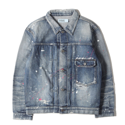 20AW ×fragment design 1stタイプ ペンキ&ダメージリペア加工 デニムジャケット(DENIM JACKET)