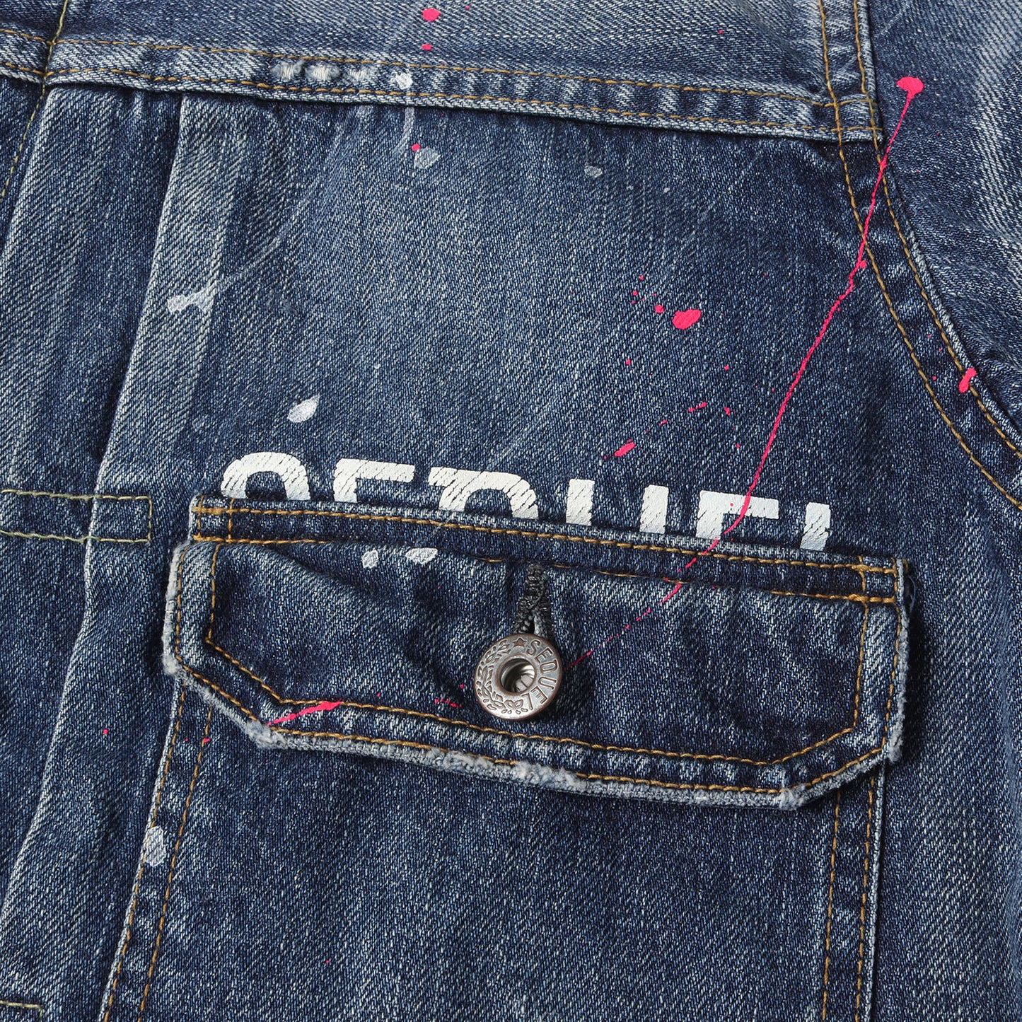 20AW ×fragment design 1stタイプ ペンキ&ダメージリペア加工 デニムジャケット(DENIM JACKET)
