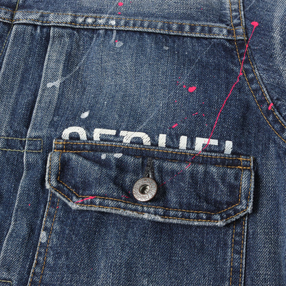 20AW ×fragment design 1stタイプ ペンキ&ダメージリペア加工 デニムジャケット(DENIM JACKET)