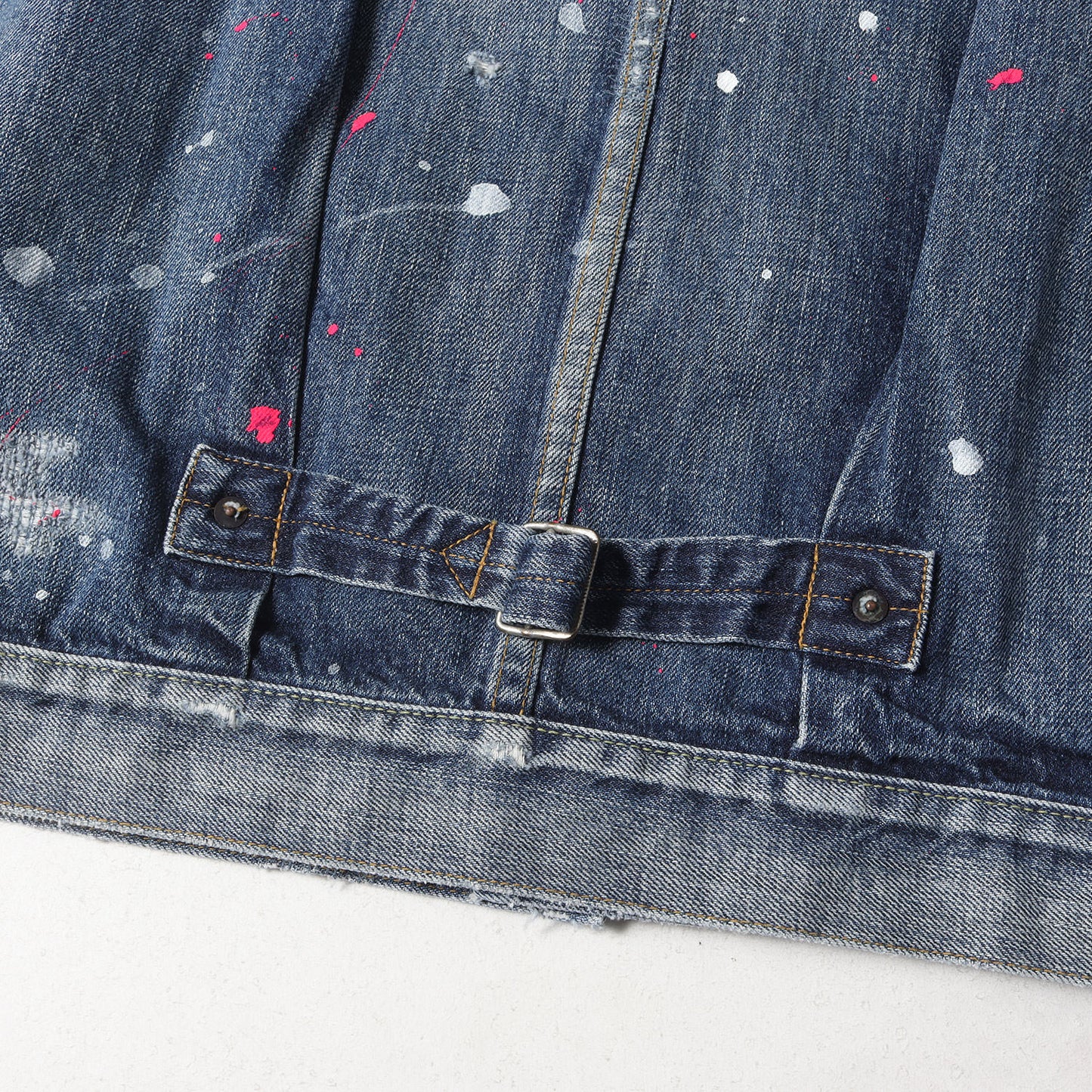 20AW ×fragment design 1stタイプ ペンキ&ダメージリペア加工 デニムジャケット(DENIM JACKET)