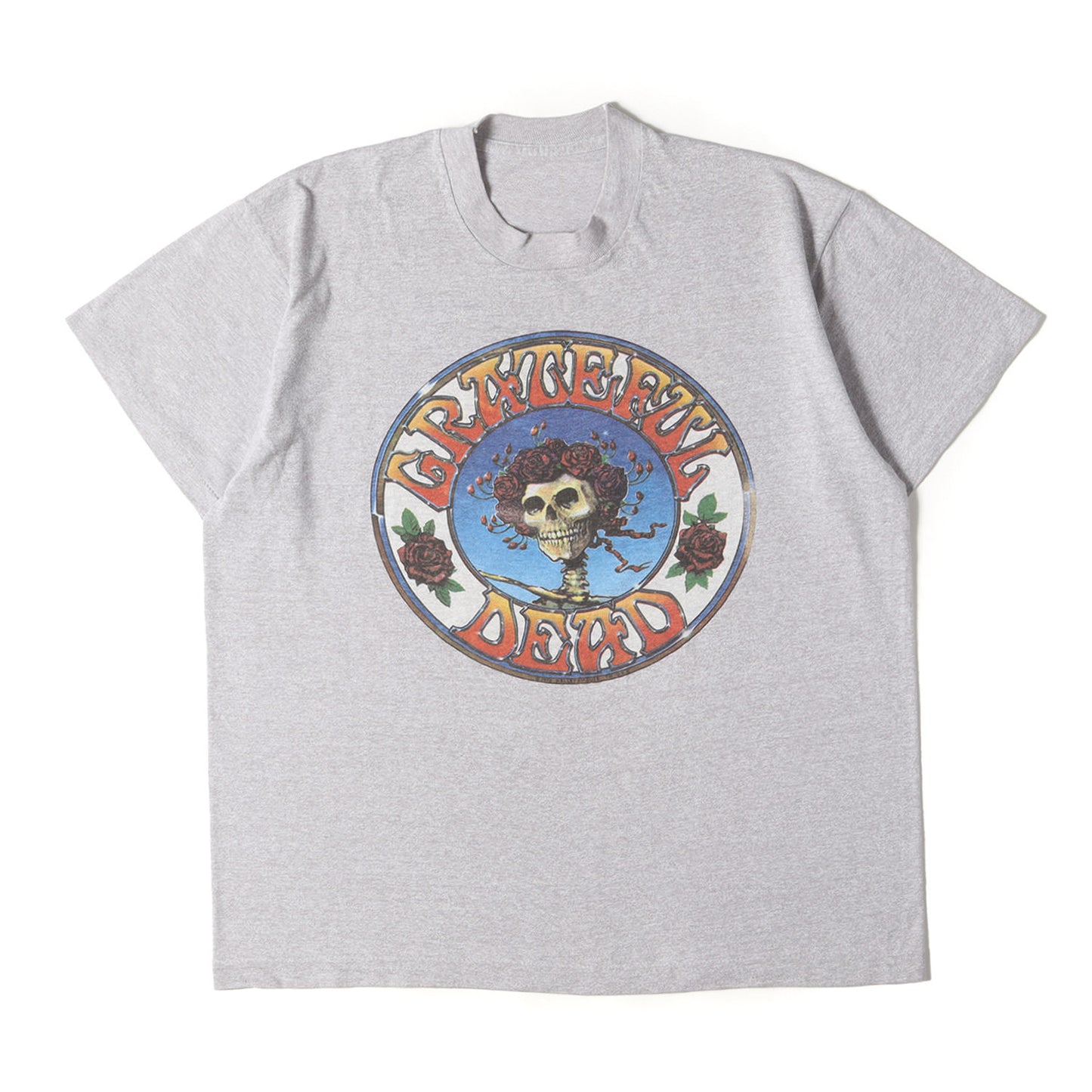 90s Grateful Dead スカル&ローズ プリント Tシャツ
