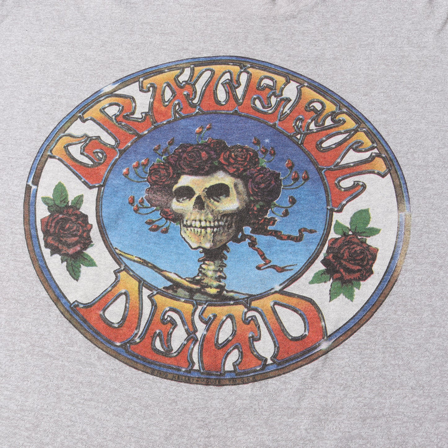 90s Grateful Dead スカル&ローズ プリント Tシャツ