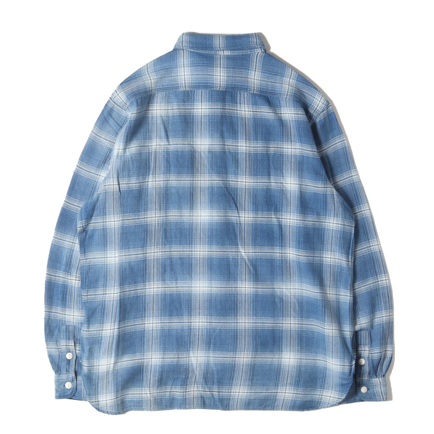 24SS インディゴ オンブレチェック フランネルシャツ(CLASSIC FIT INDIGO)