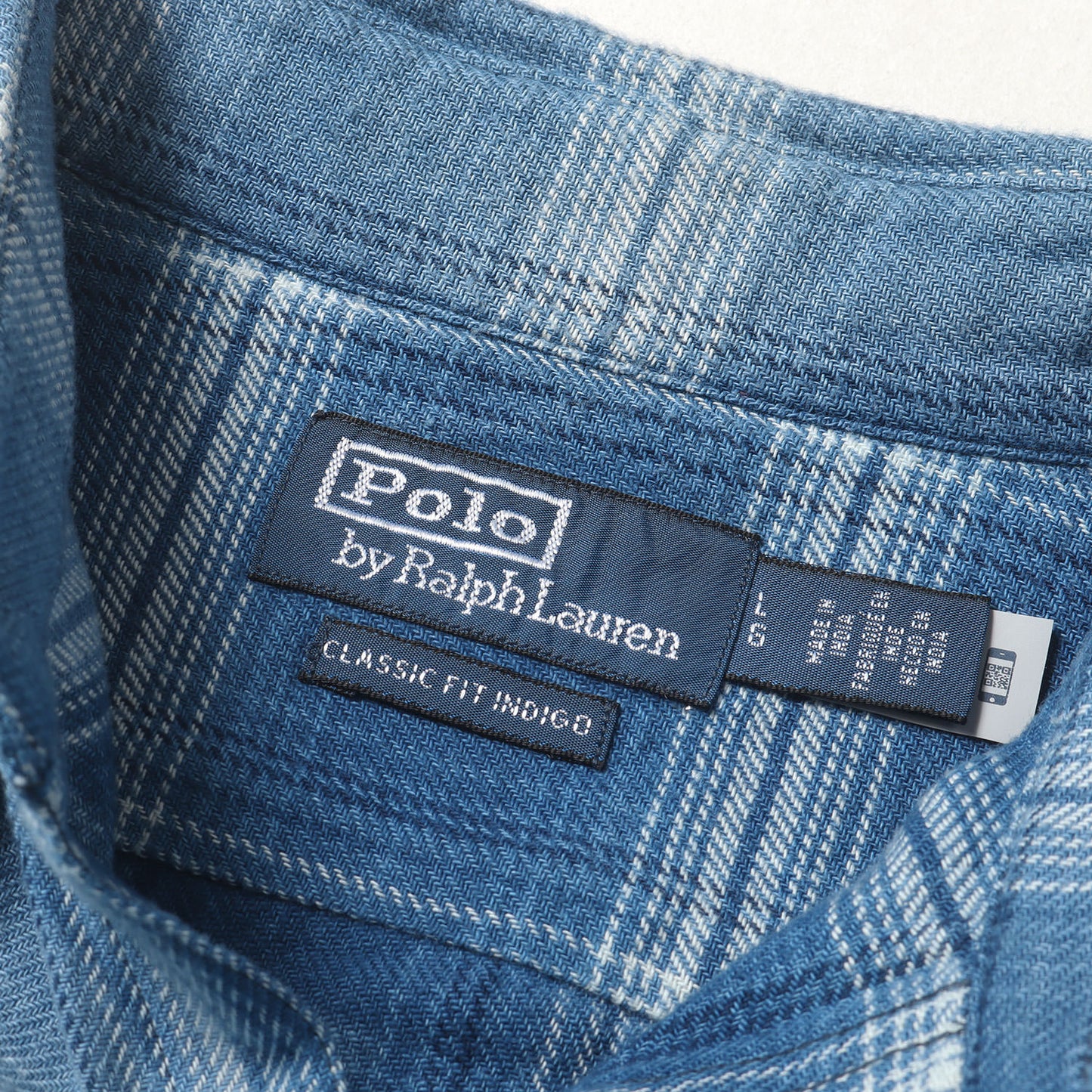 24SS インディゴ オンブレチェック フランネルシャツ(CLASSIC FIT INDIGO)