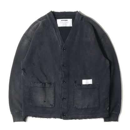 25SS ダメージ加工 サベージ スウェット カーディガン(SAVAGE SWEAT CARDIGAN LS)
