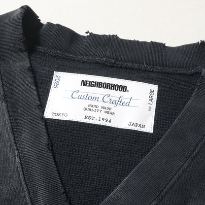 25SS ダメージ加工 サベージ スウェット カーディガン(SAVAGE SWEAT CARDIGAN LS)