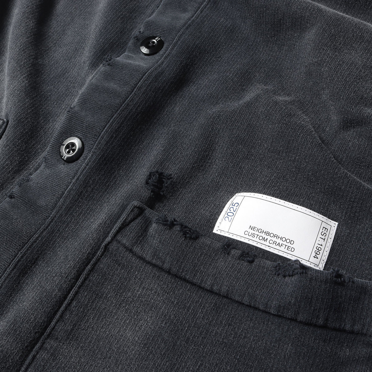 25SS ダメージ加工 サベージ スウェット カーディガン(SAVAGE SWEAT CARDIGAN LS)