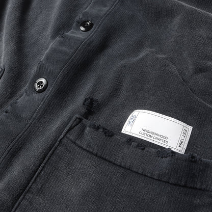 25SS ダメージ加工 サベージ スウェット カーディガン(SAVAGE SWEAT CARDIGAN LS)