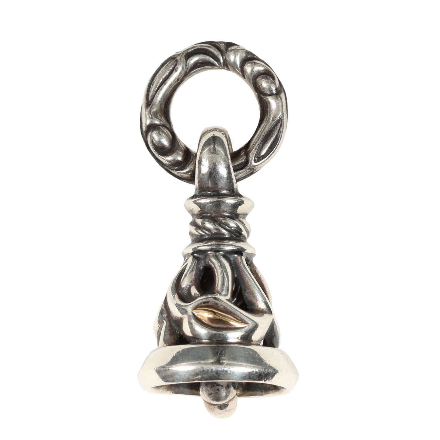 K18ゴールド アイズ クレーン ベル ペンダントップ(Crane Bell M W/K18 Yellow Gold Eyes)