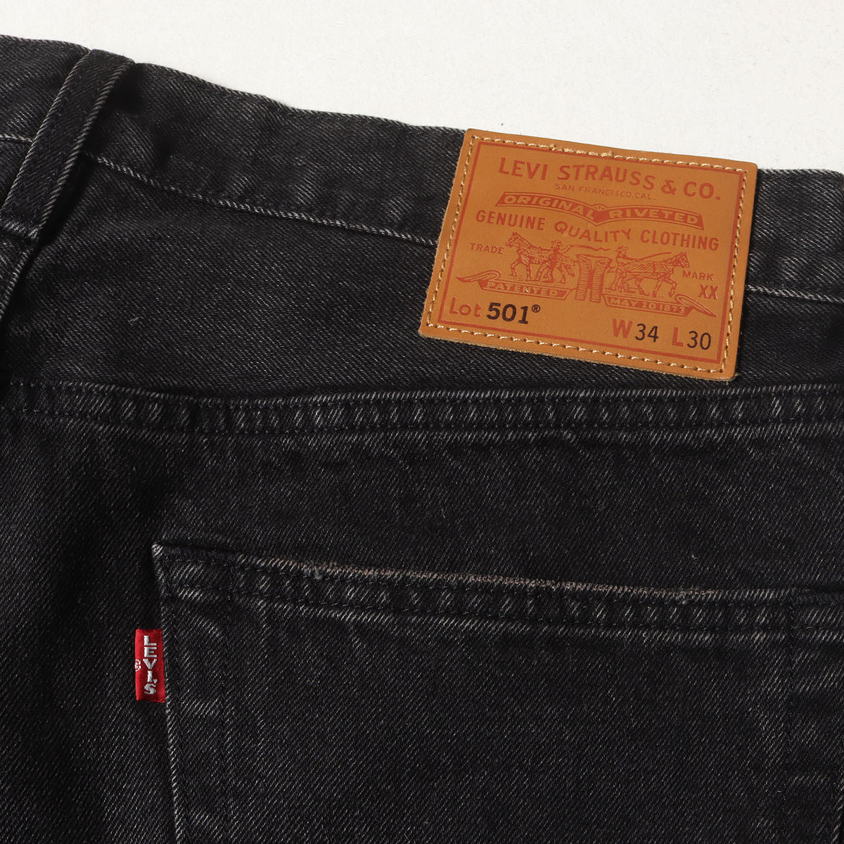 24AW EDIFICE別注 30周年記念 Big E ヴィンテージ加工 ブラック デニムパンツ(30th 501 DENIM PANTS BLACK)