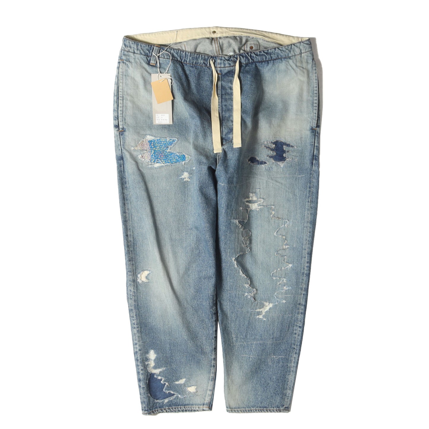 24AW リメイク加工 ワイド テーパード イージー デニムパンツ(52's SELVEDGE DENIM REMAKED EASY PANTS)