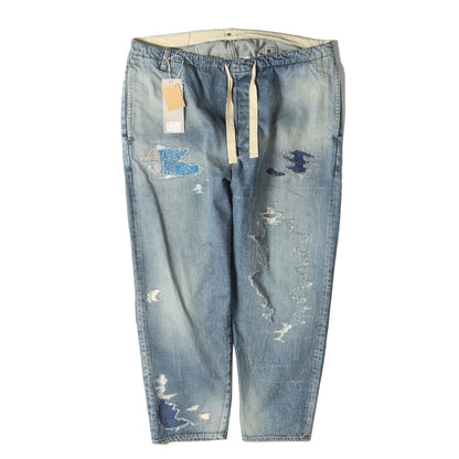 24AW リメイク加工 ワイド テーパード イージー デニムパンツ(52's SELVEDGE DENIM REMAKED EASY PANTS)