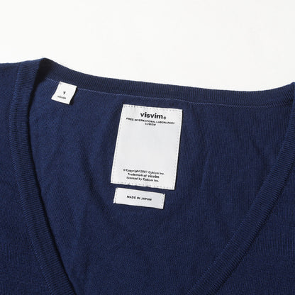 00s F.I.L限定 インディゴ エルボーパッチ ウールニット カーディガン(SELMER CARDIGAN KUBA)