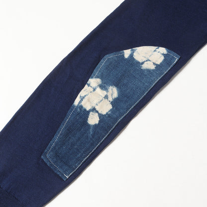 00s F.I.L限定 インディゴ エルボーパッチ ウールニット カーディガン(SELMER CARDIGAN KUBA)
