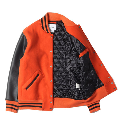 袖フェイクレザー メルトンウール スタジャン(CLUB / JACKET)