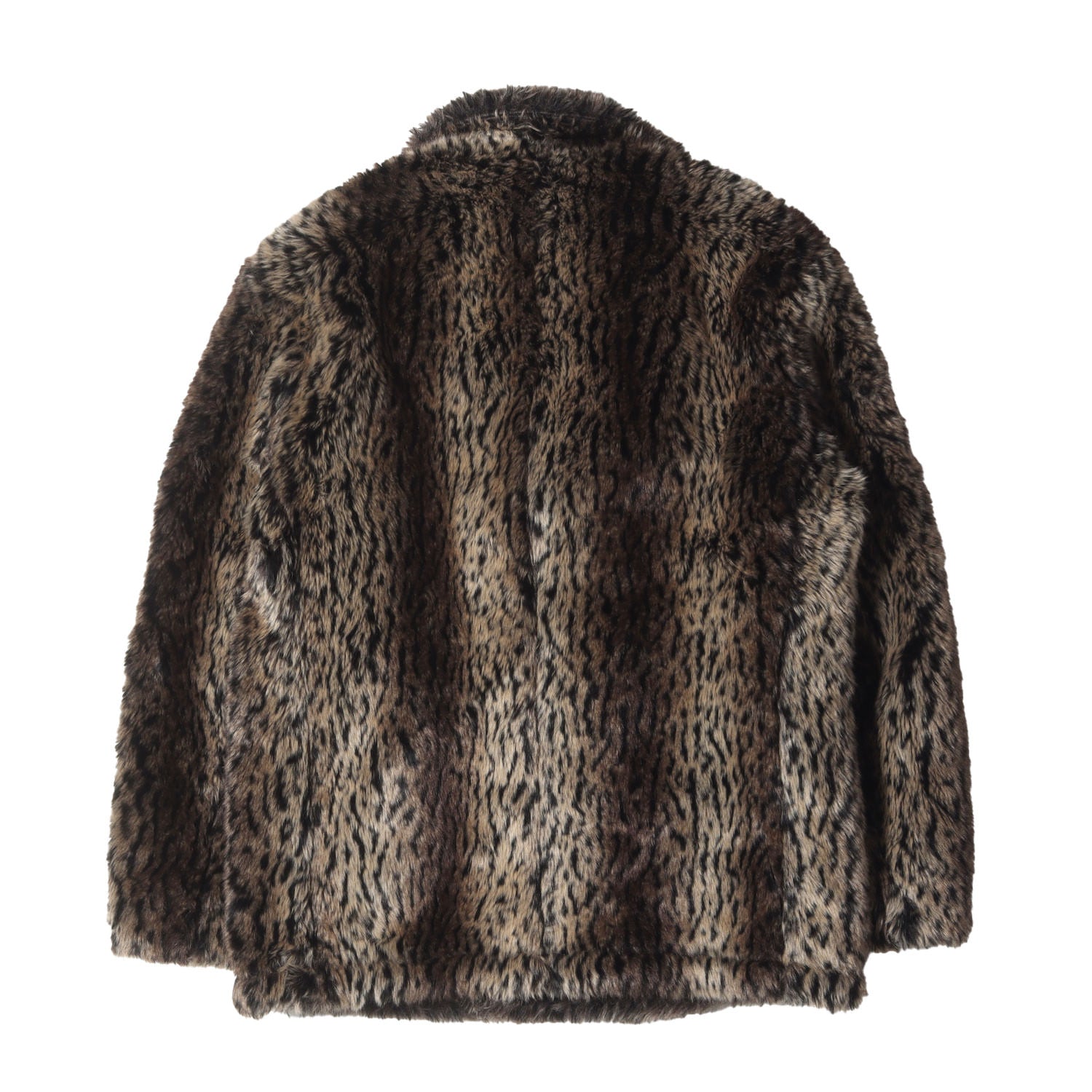 Supreme (シュプリーム) ×Schott レオパード柄 フェイクファー Pコート