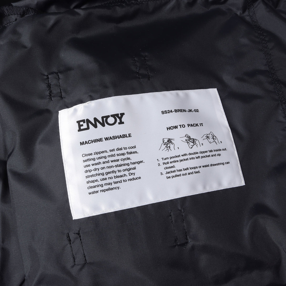 ENNOY (エンノイ) 24SS パッカブル ナイロン フルジップ ジャケット 