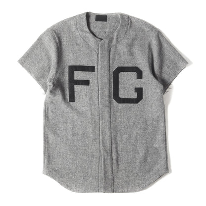 FGアップリケロゴ ウール ジップ ベースボールシャツ(SEVENTH COLLECTION)