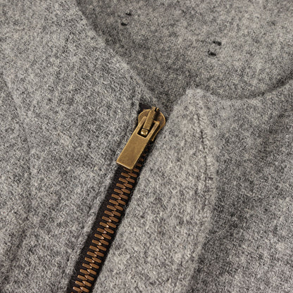 FGアップリケロゴ ウール ジップ ベースボールシャツ(SEVENTH COLLECTION)