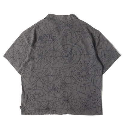 23SS スパイダーウェブ柄 レーヨン ハワイアンシャツ / アロハシャツ(SPIDERWEB HAWAIIAN SHIRT)