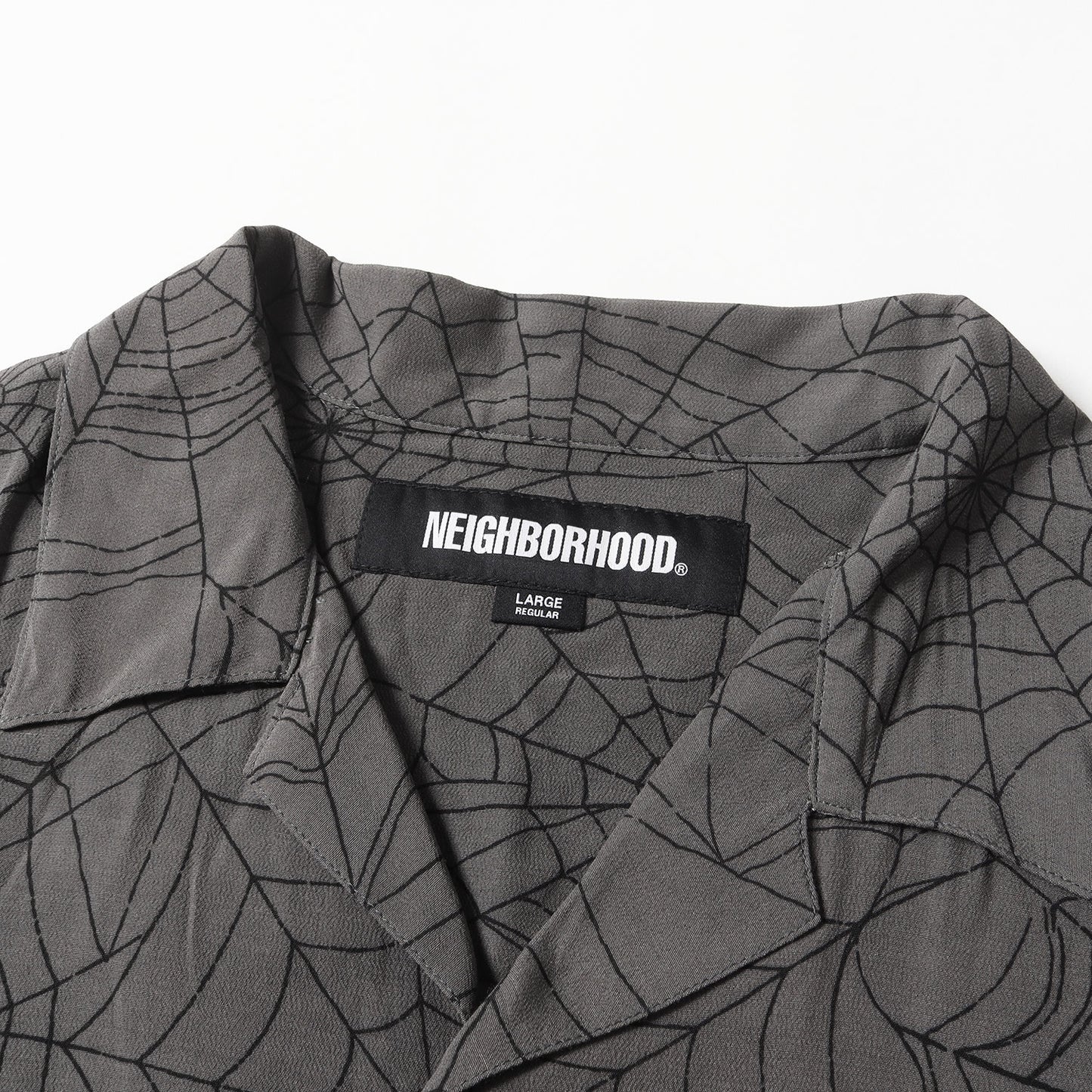 23SS スパイダーウェブ柄 レーヨン ハワイアンシャツ / アロハシャツ(SPIDERWEB HAWAIIAN SHIRT)