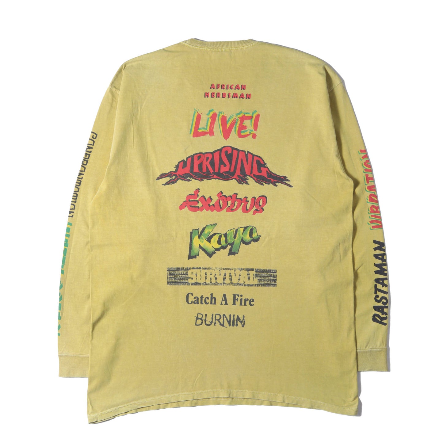 ×Bob Marley ピグメントダイ加工 ロングスリーブ Tシャツ