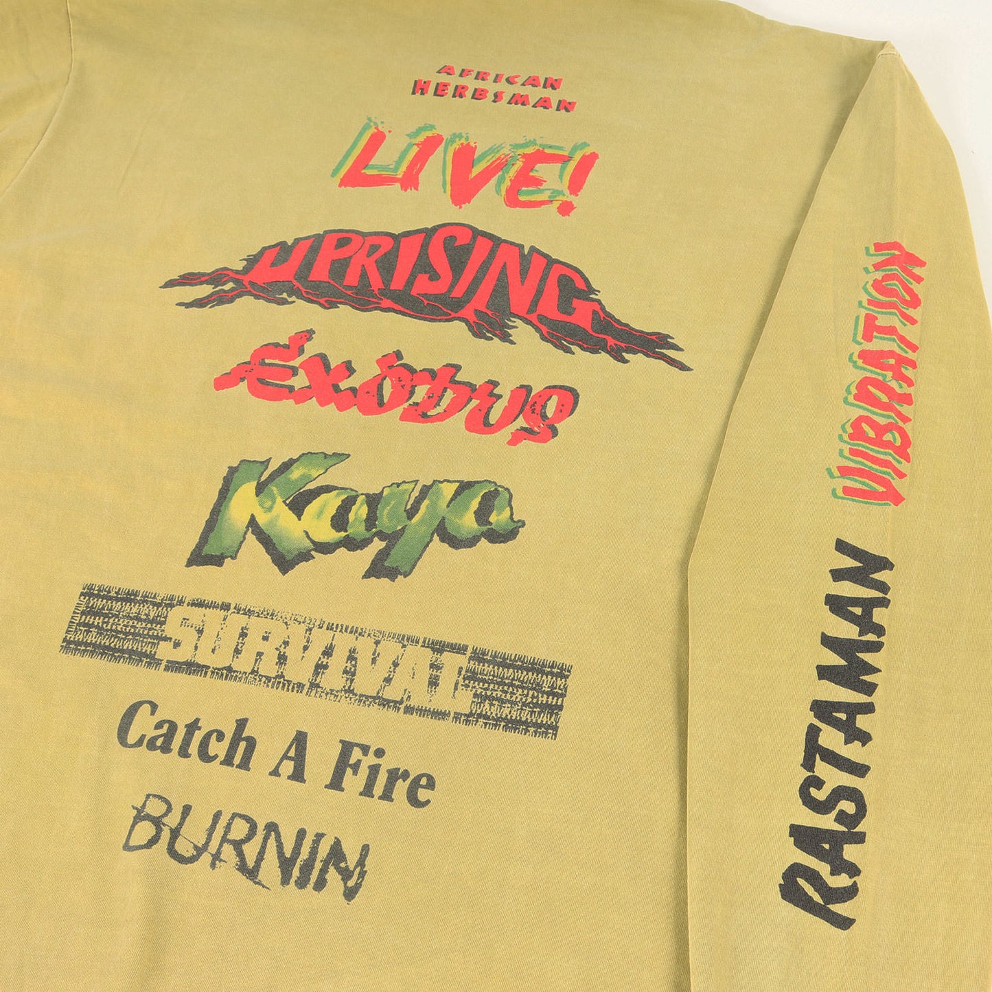 ×Bob Marley ピグメントダイ加工 ロングスリーブ Tシャツ